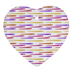 Cartoon Style Snake Drawing Motif Pattern Print Ornament (heart)