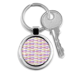 Cartoon Style Snake Drawing Motif Pattern Print Key Chain (round)