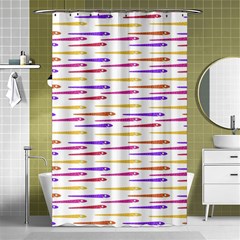 Cartoon Style Snake Drawing Motif Pattern Print Shower Curtain 48  X 72  (small) 