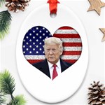 Trump President Sticker Design Ornament (Oval) Front