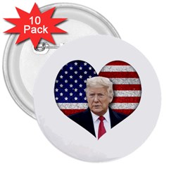 Trump President Sticker Design 3  Buttons (10 Pack)  by dflcprintsclothing