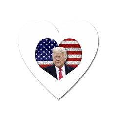 Trump President Sticker Design Heart Magnet by dflcprintsclothing