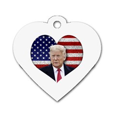 Trump President Sticker Design Dog Tag Heart (two Sides)