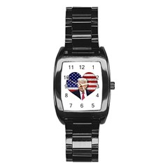 Trump President Sticker Design Stainless Steel Barrel Watch by dflcprintsclothing