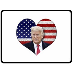 Trump President Sticker Design Double Sided Fleece Blanket (large)  by dflcprintsclothing