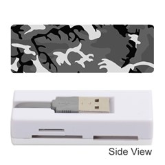 Army Winter Camo, Camouflage Pattern, Grey, Black Memory Card Reader (stick) by Casemiro