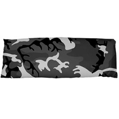 Army Winter Camo, Camouflage Pattern, Grey, Black Body Pillow Case Dakimakura (two Sides) by Casemiro