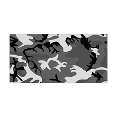 Army Winter Camo, Camouflage Pattern, Grey, Black Yoga Headband by Casemiro