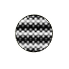 Geometrical Blocks, Rhombus Black And White Pattern Hat Clip Ball Marker (4 Pack) by Casemiro