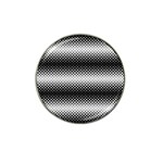 Geometrical blocks, rhombus black and white pattern Hat Clip Ball Marker (10 pack) Front