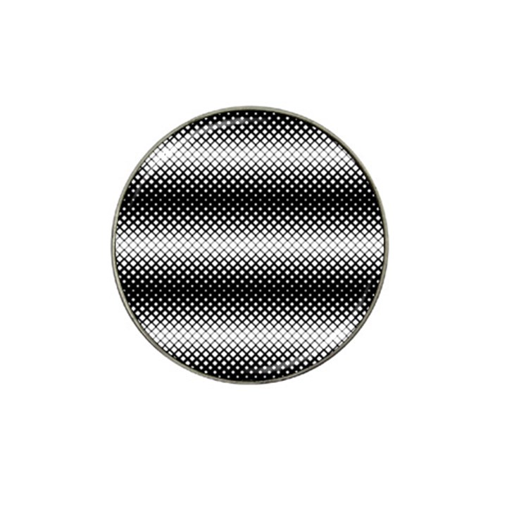 Geometrical blocks, rhombus black and white pattern Hat Clip Ball Marker (10 pack)