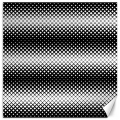 Geometrical Blocks, Rhombus Black And White Pattern Canvas 20  X 20  by Casemiro