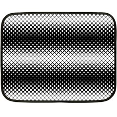 Geometrical Blocks, Rhombus Black And White Pattern Double Sided Fleece Blanket (mini)  by Casemiro