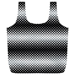 Geometrical Blocks, Rhombus Black And White Pattern Full Print Recycle Bag (xl) by Casemiro