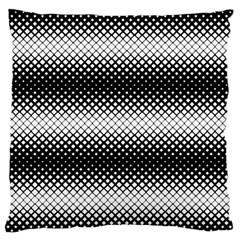 Geometrical Blocks, Rhombus Black And White Pattern Large Flano Cushion Case (two Sides) by Casemiro