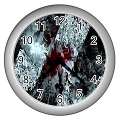 Flamelet Wall Clock (silver) by Sparkle