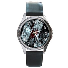 Flamelet Round Metal Watch