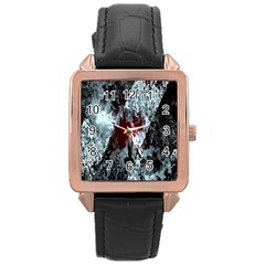 Flamelet Rose Gold Leather Watch  by Sparkle