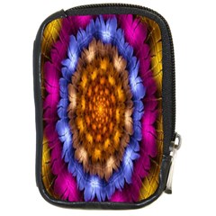 Fractal Flower Compact Camera Leather Case by Sparkle