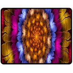 Fractal Flower Fleece Blanket (medium)  by Sparkle