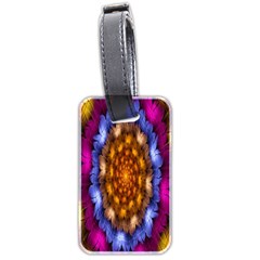 Fractal Flower Luggage Tag (two Sides) by Sparkle