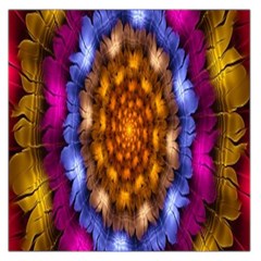 Fractal Flower Large Satin Scarf (square) by Sparkle