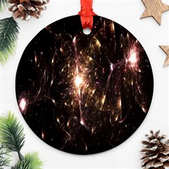 Glowing Sparks Round Ornament (two Sides) by Sparkle