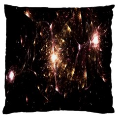 Glowing Sparks Large Flano Cushion Case (one Side) by Sparkle