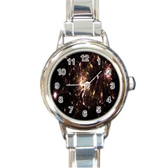 Glowing Sparks Round Italian Charm Watch by Sparkle