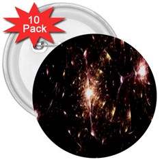 Glowing Sparks 3  Buttons (10 Pack)  by Sparkle