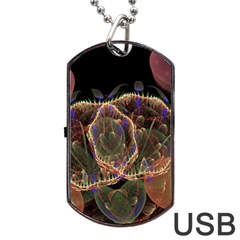 Fractal Geometry Dog Tag Usb Flash (two Sides) by Sparkle