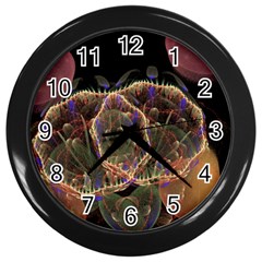 Fractal Geometry Wall Clock (black) by Sparkle