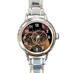 Fractal Geometry Round Italian Charm Watch Front