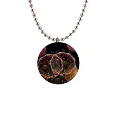 Fractal Geometry 1  Button Necklace by Sparkle