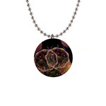 Fractal Geometry 1  Button Necklace Front