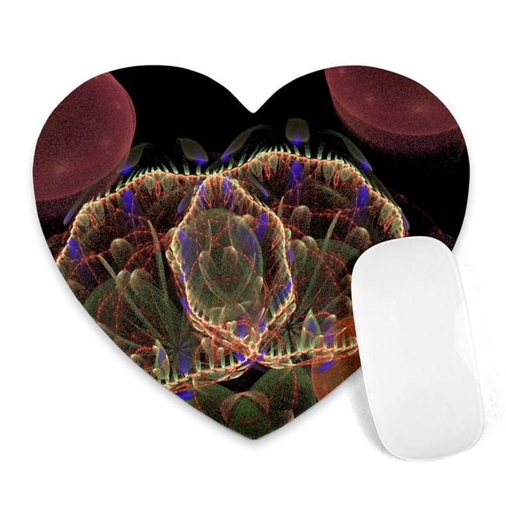 Fractal Geometry Heart Mousepads