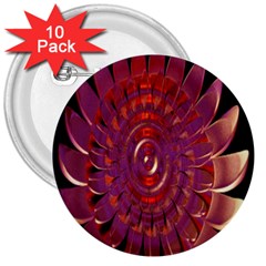 Chakra Flower 3  Buttons (10 Pack)  by Sparkle