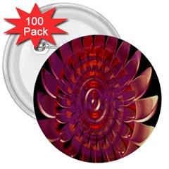 Chakra Flower 3  Buttons (100 Pack)  by Sparkle