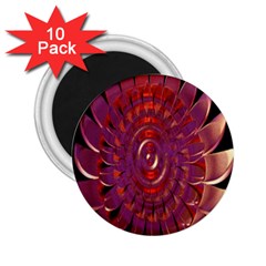 Chakra Flower 2 25  Magnets (10 Pack)  by Sparkle