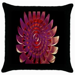 Chakra Flower Throw Pillow Case (black) by Sparkle