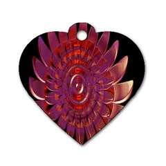 Chakra Flower Dog Tag Heart (two Sides) by Sparkle