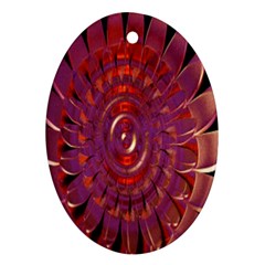 Chakra Flower Oval Ornament (two Sides) by Sparkle