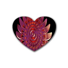 Chakra Flower Heart Coaster (4 Pack)  by Sparkle