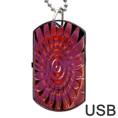 Chakra Flower Dog Tag Usb Flash (one Side) by Sparkle