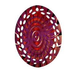 Chakra Flower Oval Filigree Ornament (two Sides) by Sparkle