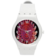 Chakra Flower Round Plastic Sport Watch (m) by Sparkle