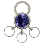 Fractal Web 3-Ring Key Chain Front