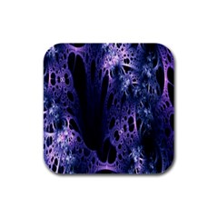 Fractal Web Rubber Square Coaster (4 Pack)  by Sparkle