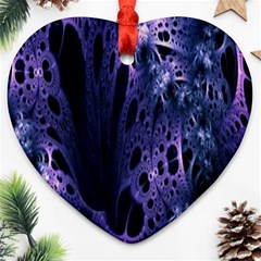 Fractal Web Heart Ornament (two Sides) by Sparkle