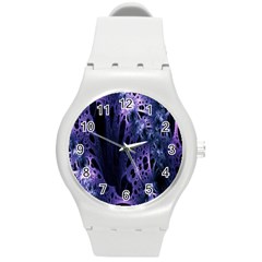 Fractal Web Round Plastic Sport Watch (m) by Sparkle